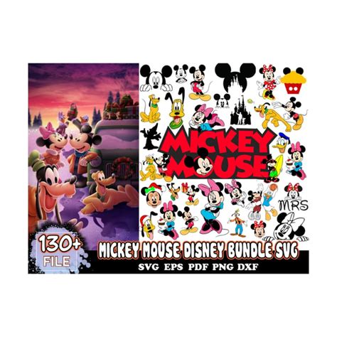 130 Mickey Mouse Bundle Svg Disney Svg Mickey Svg Inspire Uplift