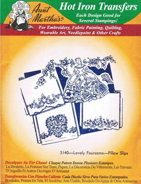 Lovely Foursome Aunt Martha S Hot Iron Embroidery Transfer Designs Pattern 3140 Etsy