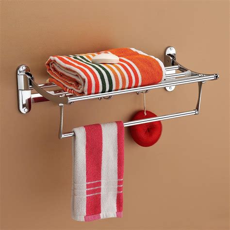 Fendex New Stainless Steel Folding Towel Rack For Bathroom Towel Stand