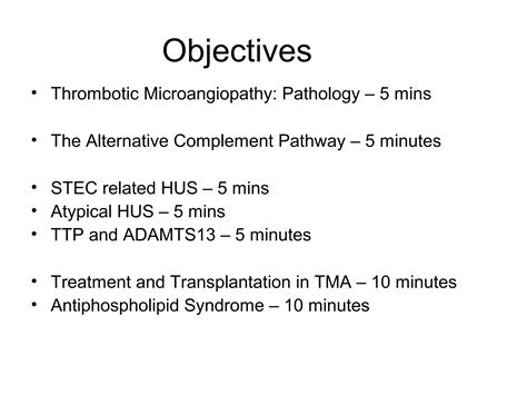 Thrombotic Microangiopathies And Antiphospholipid Syndrome Ppt