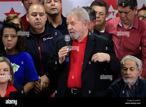 Sao Paulo Brazil 13th Jul 2017 Former President Of Brazil Luis