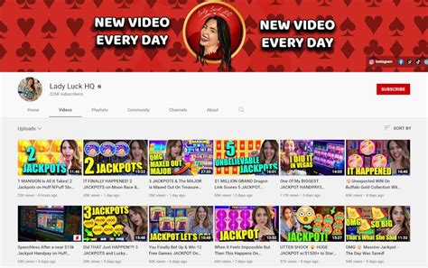 Lady Luck HQ YouTube Streamer - New Videos for Today & Stats