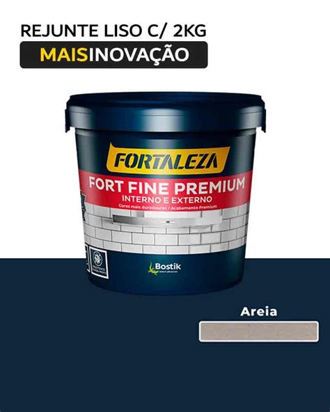 Rejunte Extra Liso Premium 2KG Areia Fortaleza Fort Fine