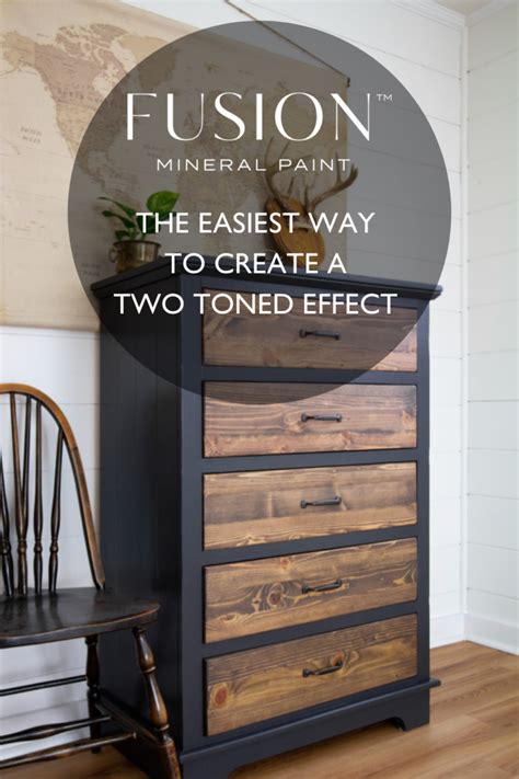 How To Create A Two Tone Effect Fusion Mineral Paint Diy Furniture