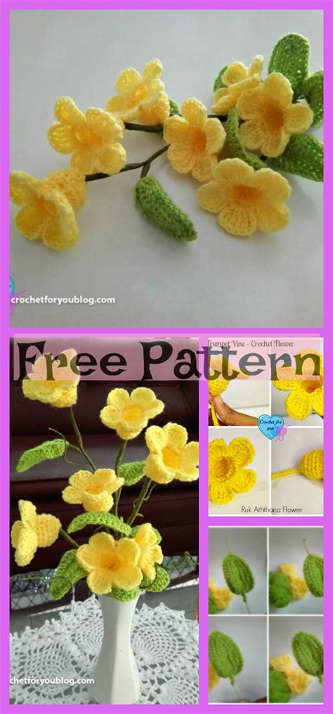 8 Pretty Crochet Flower Bouquets Free Patterns DIY 4 EVER