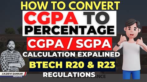 Master Btech R20 R23 Cgpa To Percentage Conversion Step By Step Guide To Sgpa And Cgpa