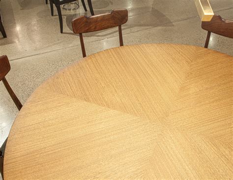 Modern Round Oak Dining Table - Carrocel Fine Furniture