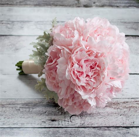 Blush Pink Peony Wedding Bouquet Peony Bouquet Wedding Unique