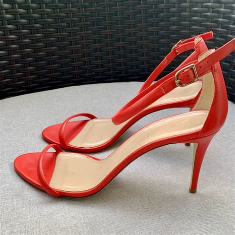 J Crew Shoes Red Orange High Heel Sandals Poshmark