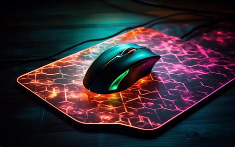 Premium Photo | Gaming Mouse Pad Display on Black Background