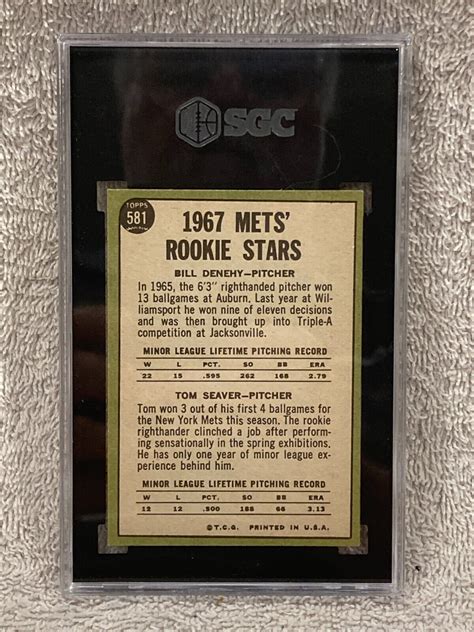 Topps Rookie Stars Tom Seaver Rookie Card Sgc Ex Ebay