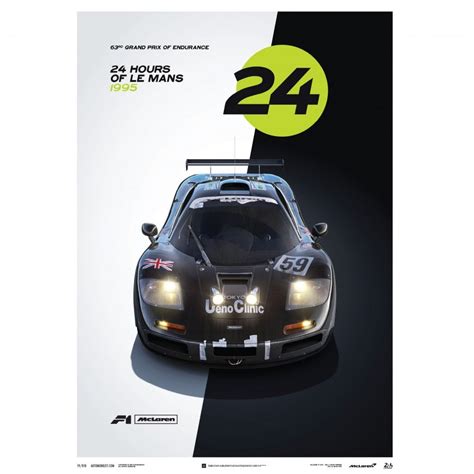 Automobilist Poster Mclaren F Gtr Le Mans Day Night X Cm