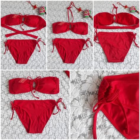 Jual Bk Xo Merah Bikini Pantai Sexy White Model Serut Tali