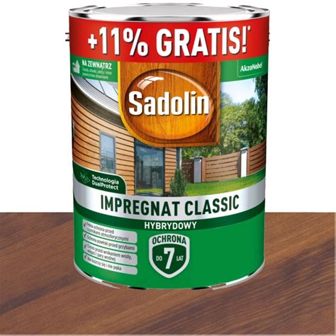 Sadolin Classic Hybrydowy Impregnat Do Drewna Orzech W Oski L