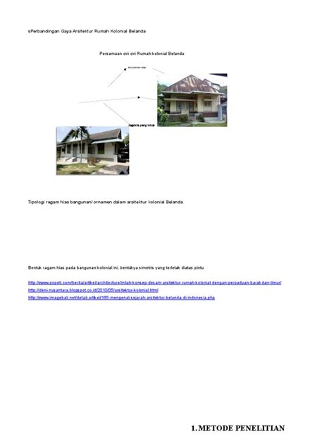 Sejarah Berdirinya Bangunan Rumah Kolonial Belanda | PDF