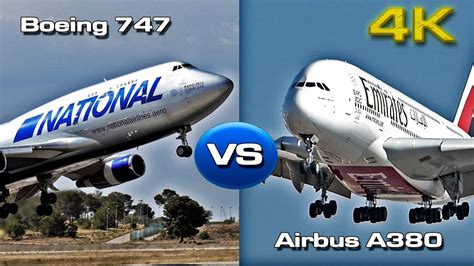 Airbus A380 Vs Boeing 747 4k Youtube