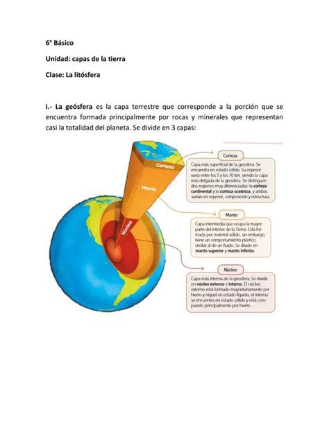 Capas De La Tierra Profesocial