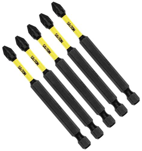 5x Saxton PZ2 89mm Long Magnetic Impact Duty Screwdriver Drill Driver