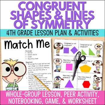 Congruent Shapes Lines Of Symmetry Anchor Chart Game Practice