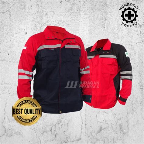 Jual Wearpak Safety Merk Juragan Wearpack Model Semi Jaket Merah