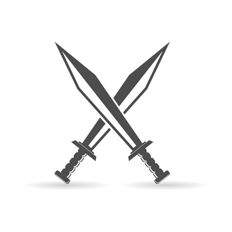 Crossed Swords Icon Weapon Badge Logo Element 12657804 Vector Art At