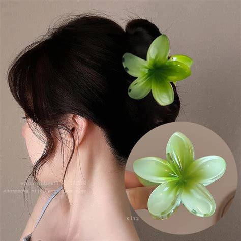 Kẹp hoa sứ trong suốt hàng hot trend nhiều màu siêu xinh Shopee Việt Nam