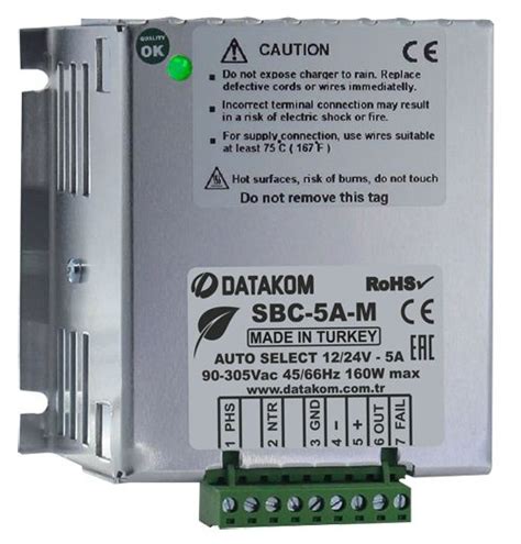 SBC-5A-M Умное зарядное устройство (12В/24В, 5А, 100-240В) - купить по ...