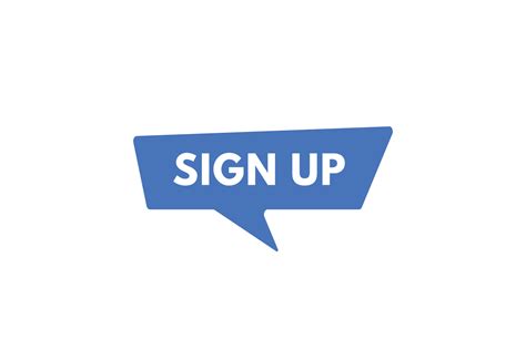 Sign Up Text Button Sign Up Sign Icon Label Sticker Web Buttons