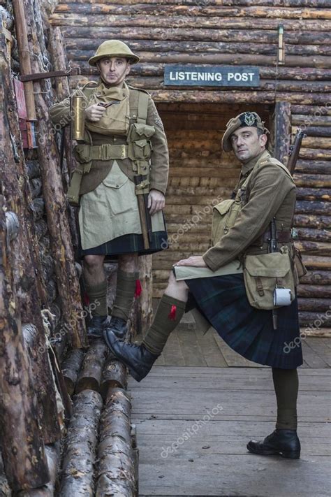 Wwi British Army Soldiers At Trench Complex Stock Editorial Photo