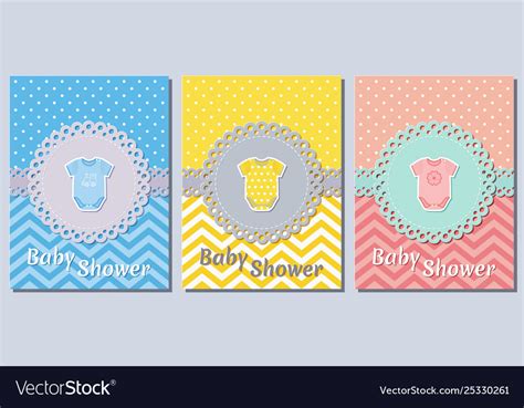 Baby shower cards Royalty Free Vector Image - VectorStock