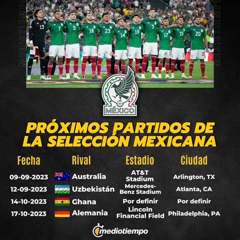 Selecci N Mexicana Confirma Sus Pr Ximos Cuatro Partidos Amistosos