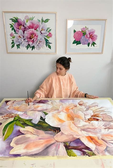 Huge Watercolor Paintings Artist Janet Pulcho In 2023 Flower Art