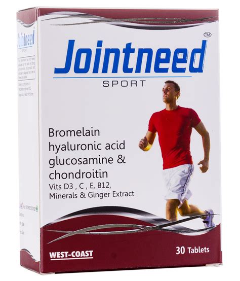 Buy Healthvit Jointneed Sport Glucosamine Mg Bromelain Mg