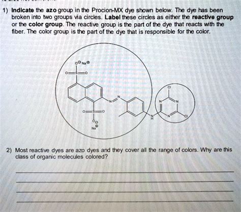 Indicate The Azo Group In The Procion MX Dye Shown Be SolvedLib