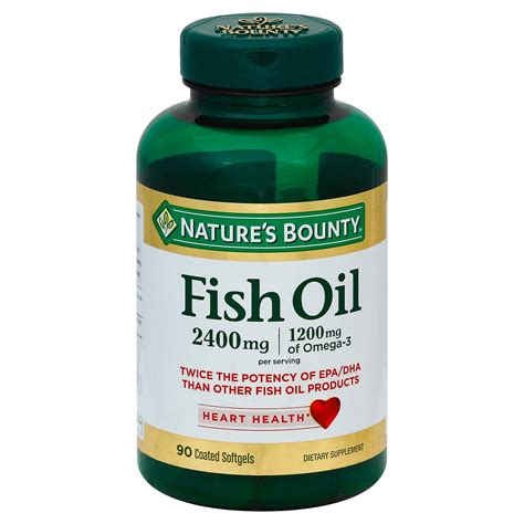 Natures Bounty Fish Oil 2400 Mg Double Strength Odorless Softgels