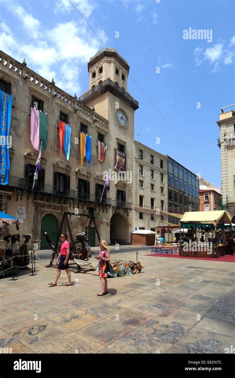 The 18th Century Baroque Town Hall Alicante City Capital Of Valencia