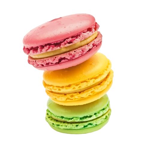 Colorful Macaroons Isolated On Transparent Png