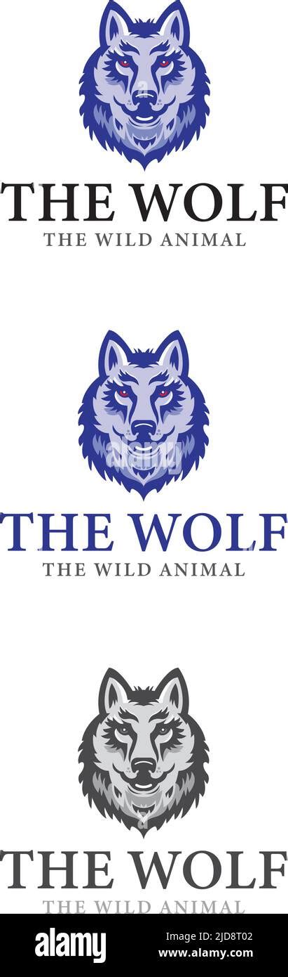 The Wolf Head Logo Design Template Stock Vector Image Art Alamy