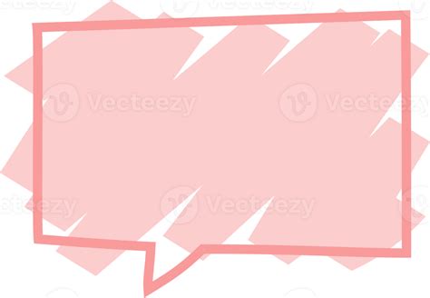 Colorful Pastel Pink Color Speech Bubble Balloon Icon Sticker Memo