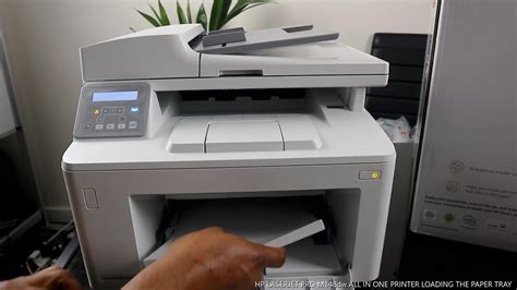 Hp Laserjet Pro M148dw All In One Printer Loading The Paper Tray Youtube