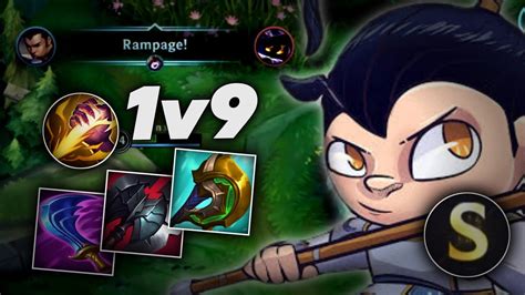 Wild Rift Xin Zhao Build Op Jungle 1v9 Gameplay S Rating Youtube