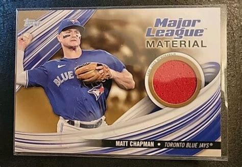 Matt Chapman Topps Major League Material Jersey Mlm Mc Blue