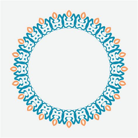 vector round frame with vintage style and traditional color 7848871 ...