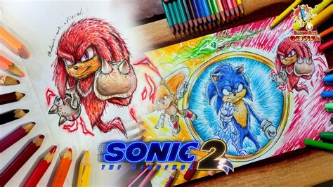 Como dibujar a KNUCKLES DE SONIC 2 LA PELÍCULA FACIL PASO A PASO