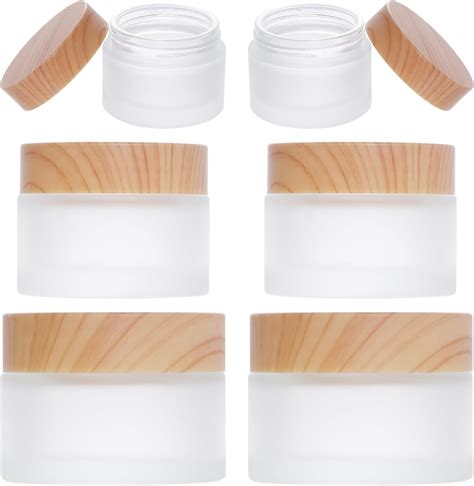 Amazon Pack Oz G Empty Plastic White Round Jars Bottles With