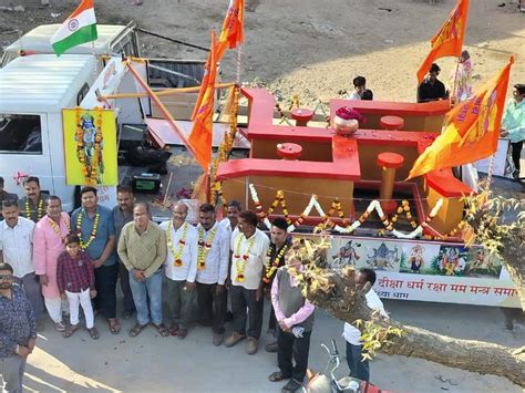 500 Kg Mangal Swastika Reached Ayodhya From Sojat सोजत से 500 किलो का मंगल स्वास्तिक पहुंचा