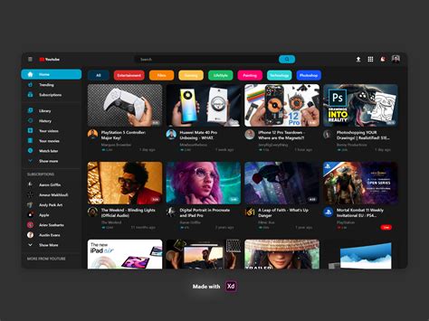 Youtube UI Redesigned By Vignesh On Dribbble