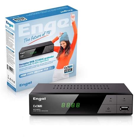 RECEPTOR DVB T2 HEVC HD TV ENGEL RT7130T2 HDMI SCART PVR Conectrol