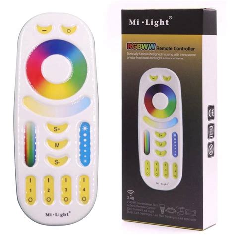 LED RGB CCT Remote Control 4 Zones WHITE Mi Light