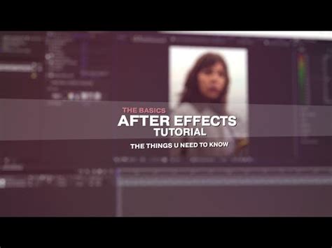 Adobe After Effects Tutorial The Basics Youtube